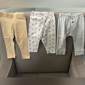 Carter's Floral, Gray, and Striped Leggings Trio